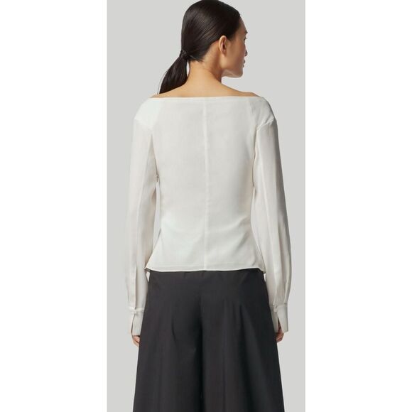 Altuzarra “PRASINI' Twist Detail TOP in White NWT Size 36/XS - Picture 4 of 10